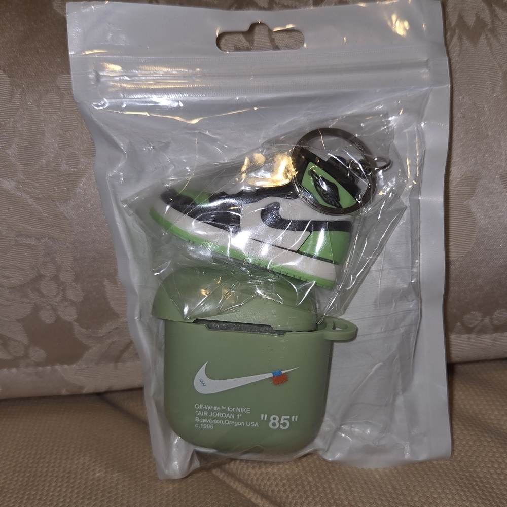 Nike Green and White Air Jordan Keychain